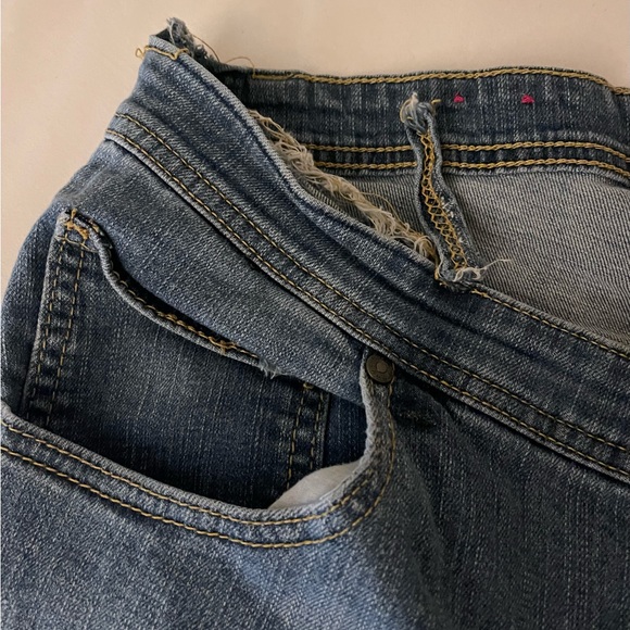 Pure Energy plus size 22 Jean denim cuffed Bermuda shorts vintage destructed - Picture 5 of 7